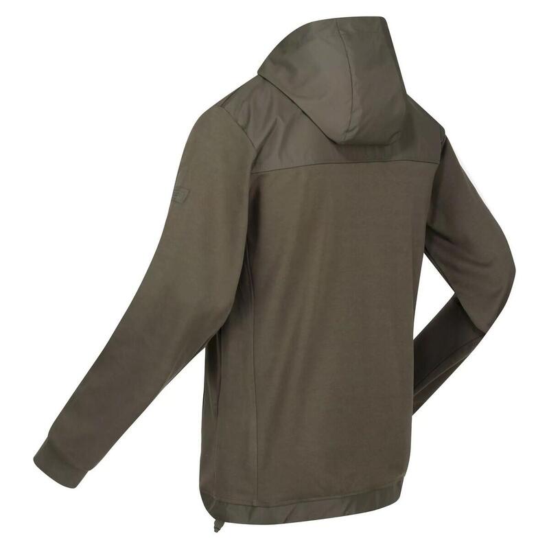 "Luis" Hoodie mit durchgehendem Reißverschluss für Herren Dunkel-Khaki