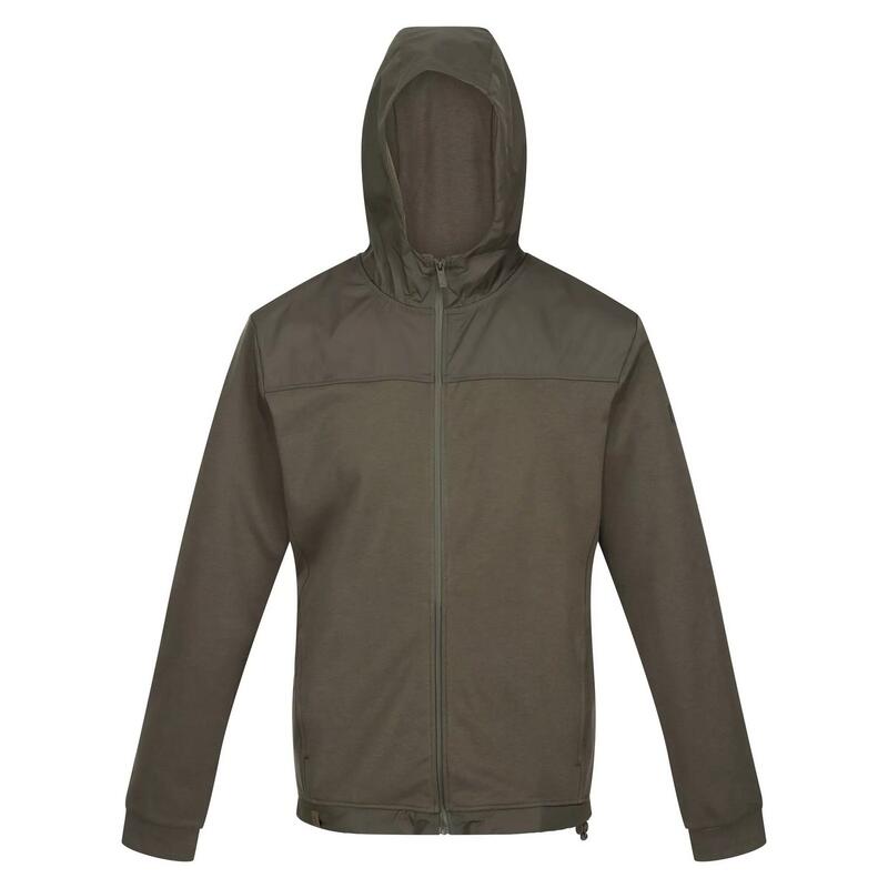 "Luis" Hoodie mit durchgehendem Reißverschluss für Herren Dunkel-Khaki