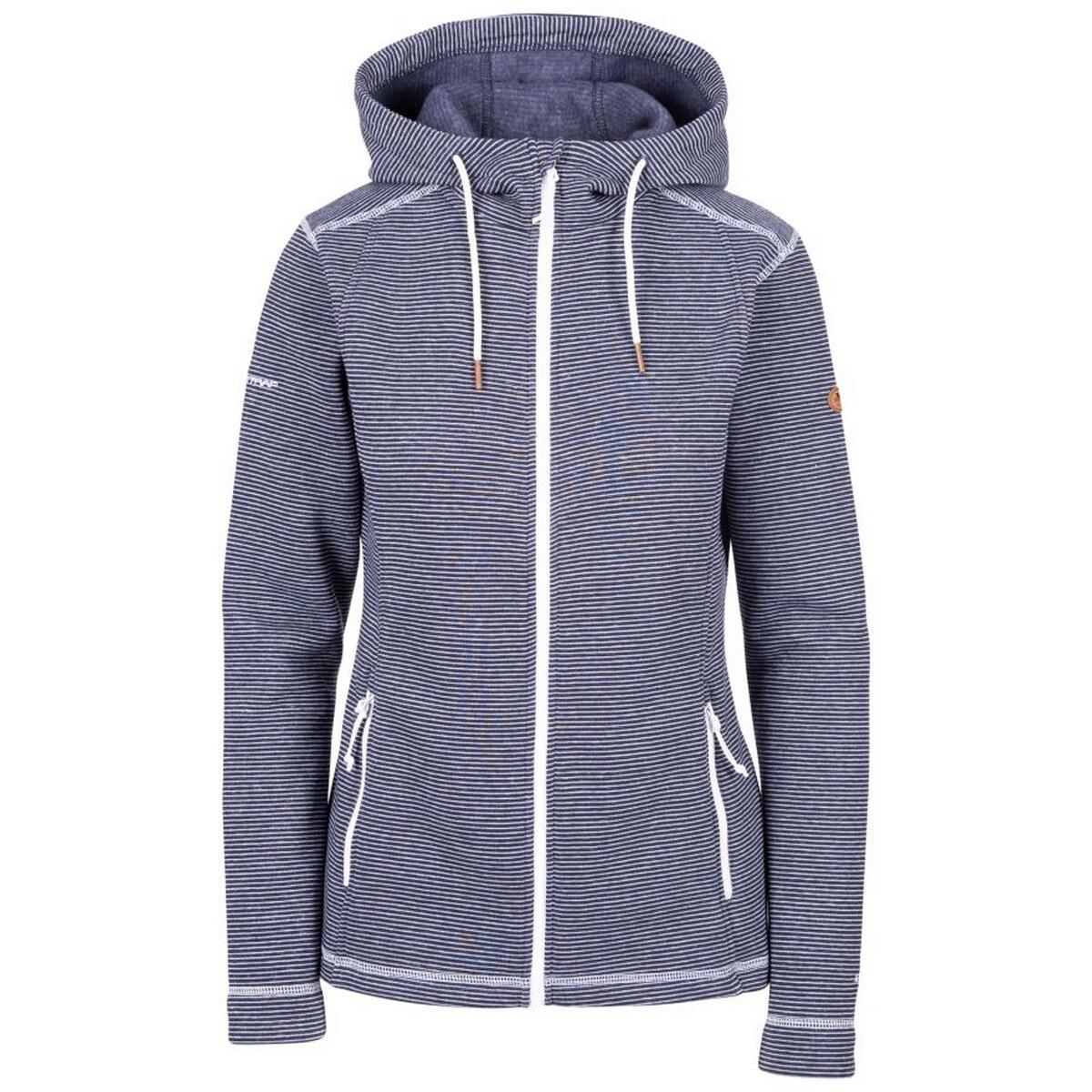 TRESPASS Dames Rootless Stripe Marl AT200 Fleecejack (Marine)