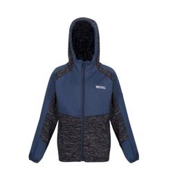 Sudadera con Cremallera Dissolver VI Jaspeada de Polar para Niños/Niñas Marino,