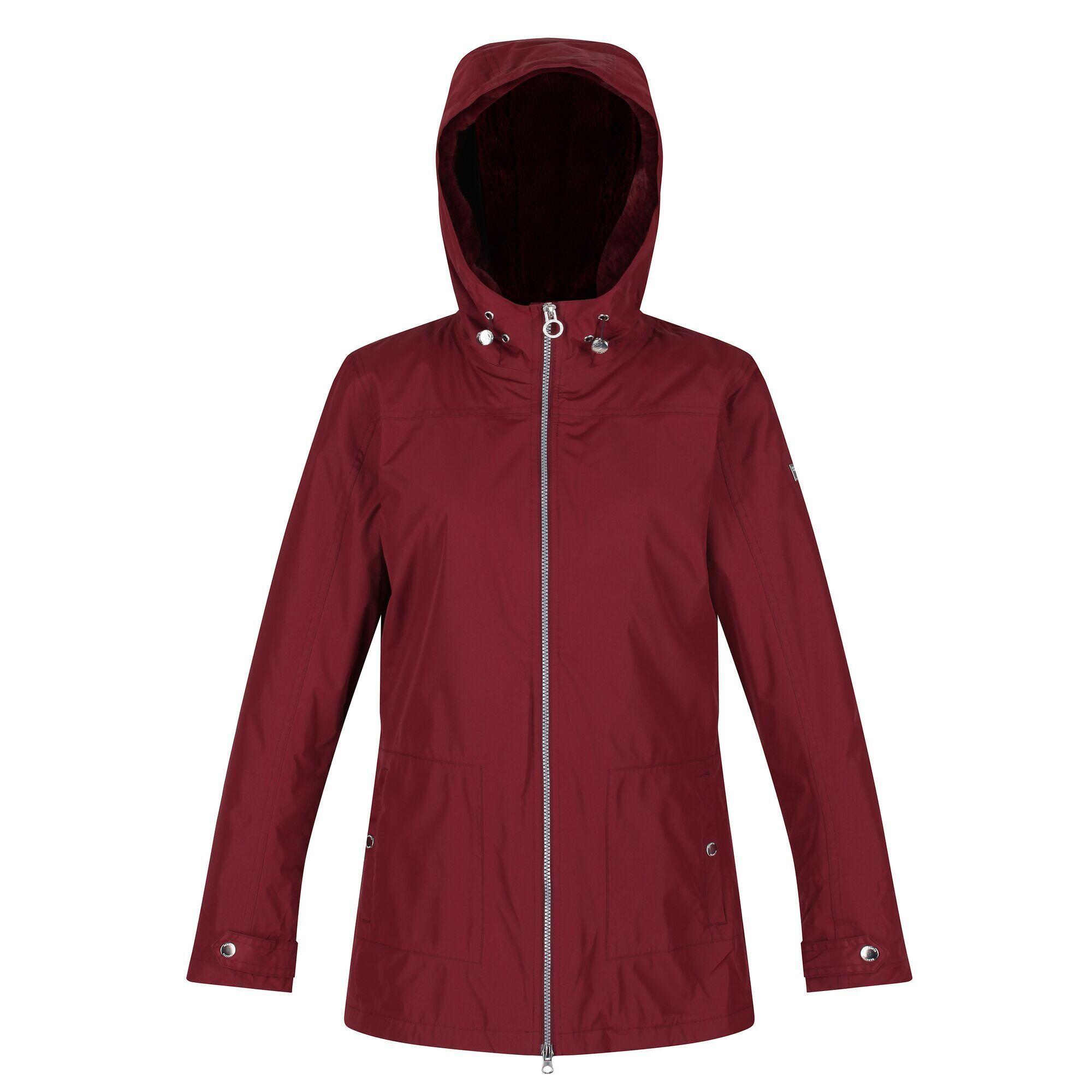 REGATTA Womens/Ladies Bergonia II Hooded Waterproof Jacket (Claret Red)