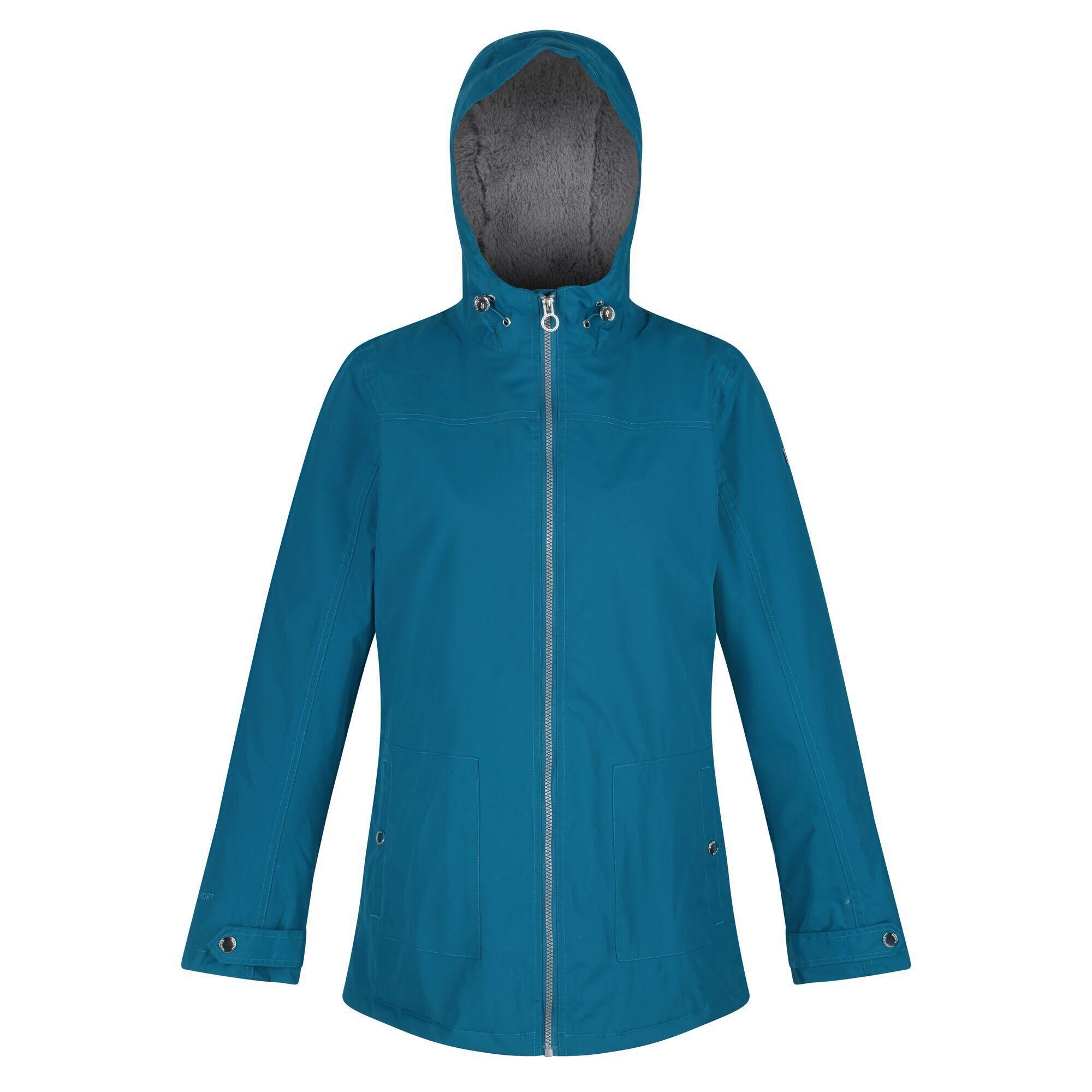 REGATTA Womens/Ladies Bergonia II Hooded Waterproof Jacket (Gulfstream)