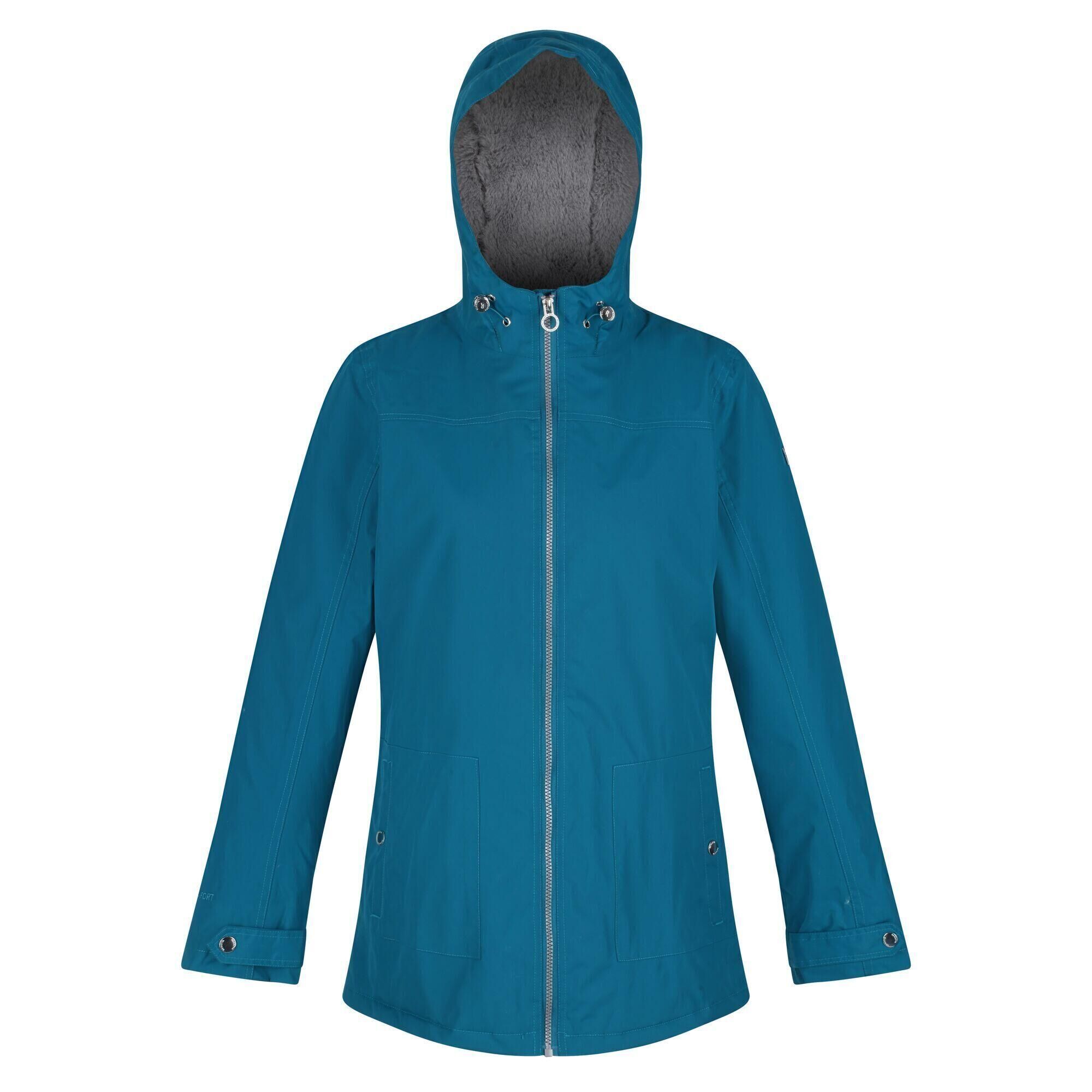 REGATTA Womens/Ladies Bergonia II Hooded Waterproof Jacket (Gulfstream)