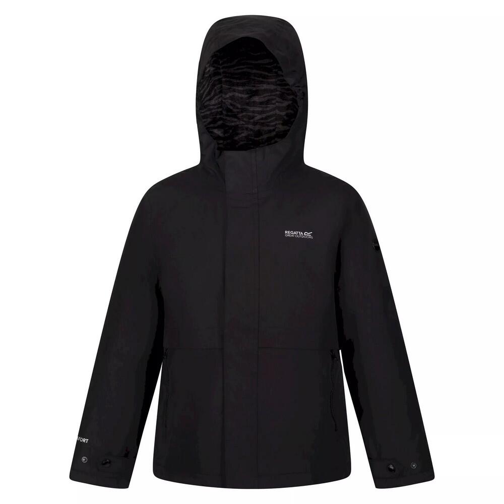 REGATTA Childrens/Kids Bambee Waterproof Jacket (Black)