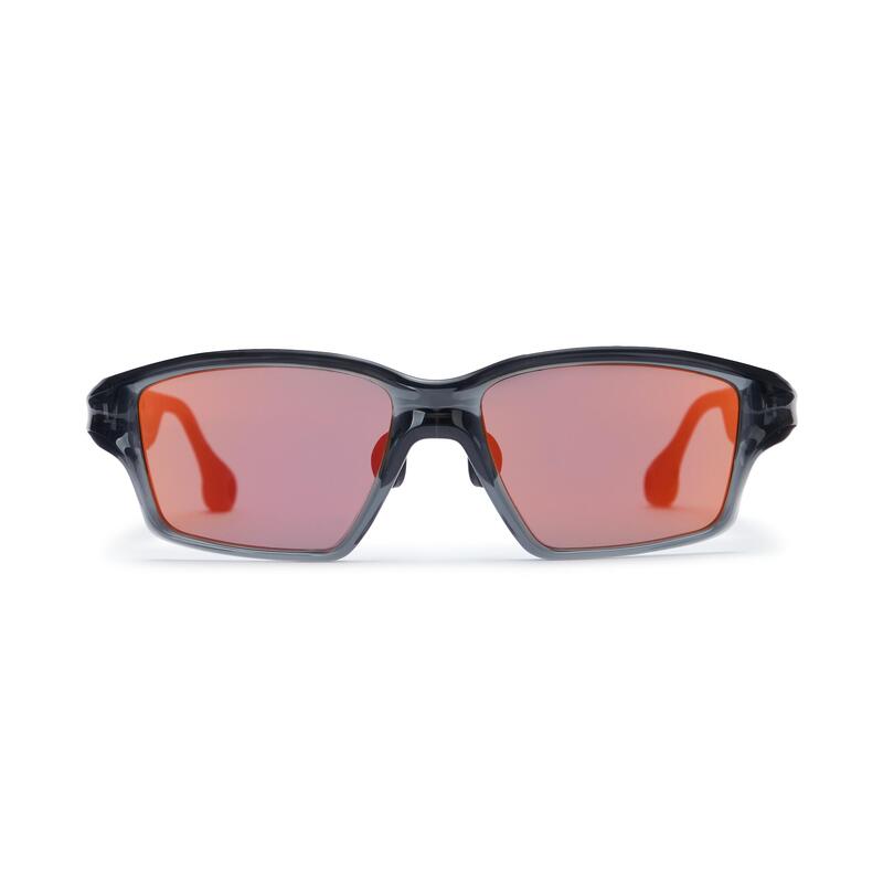 AirGo™ 2 Neon 1-2 智能太陽眼鏡 (亮透灰色眼鏡框 | 紅鏡面太陽鏡片)