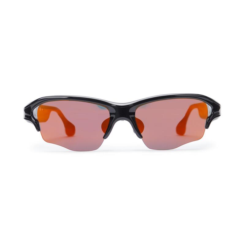 AirGo™ 2 Neon 2-1 智能太陽眼鏡 (亮面黑色眼鏡框 | 紅鏡面太陽鏡片)