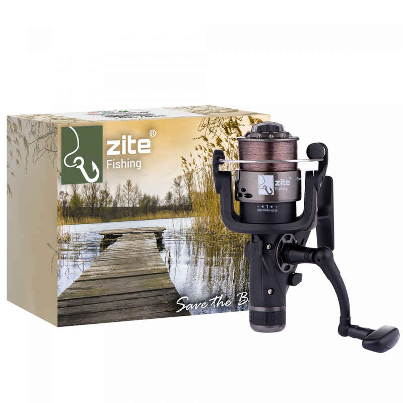 Angelrolle Freilaufrolle mit Schnur Bespult Freerunner Reel 4000 1BB