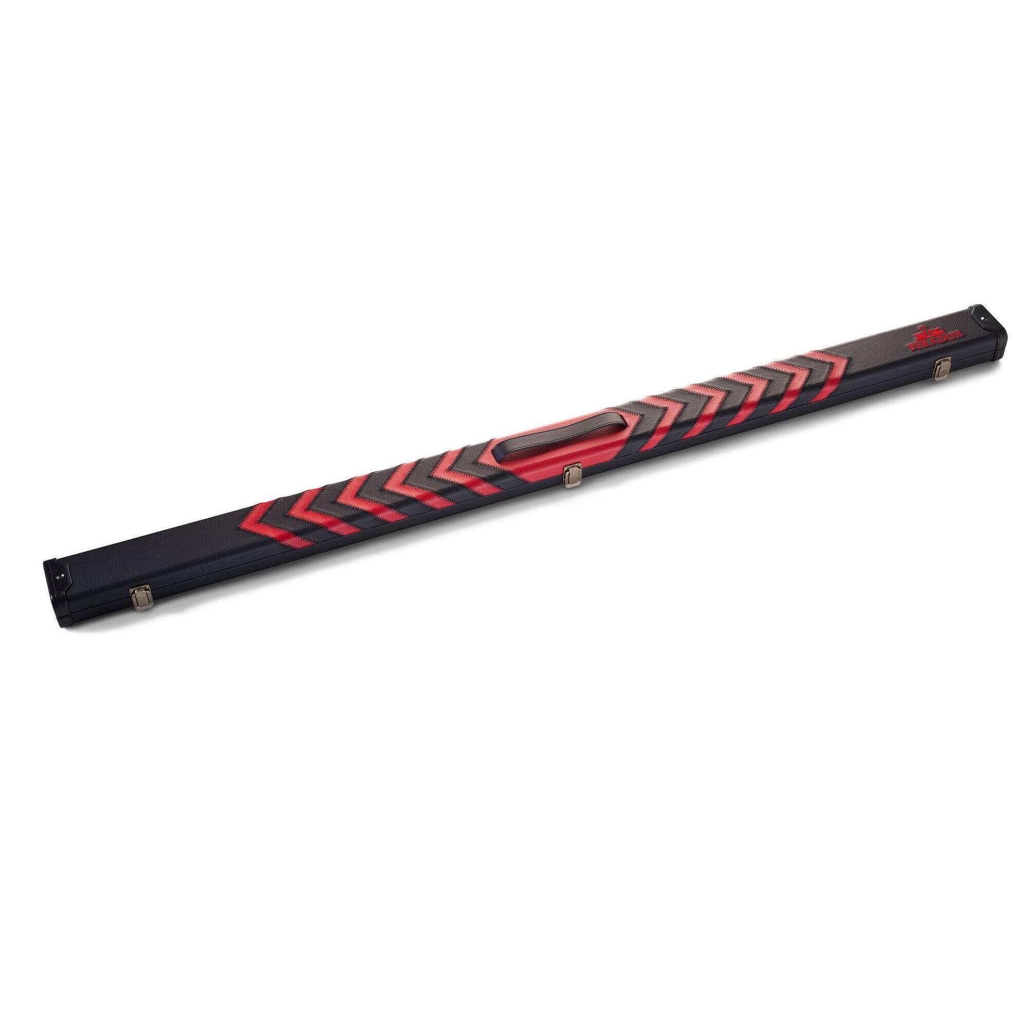 PERADON CLUBMAN BLACK & RED ARROW 3/4 SNOOKER/POOL CUE CASE 1/3
