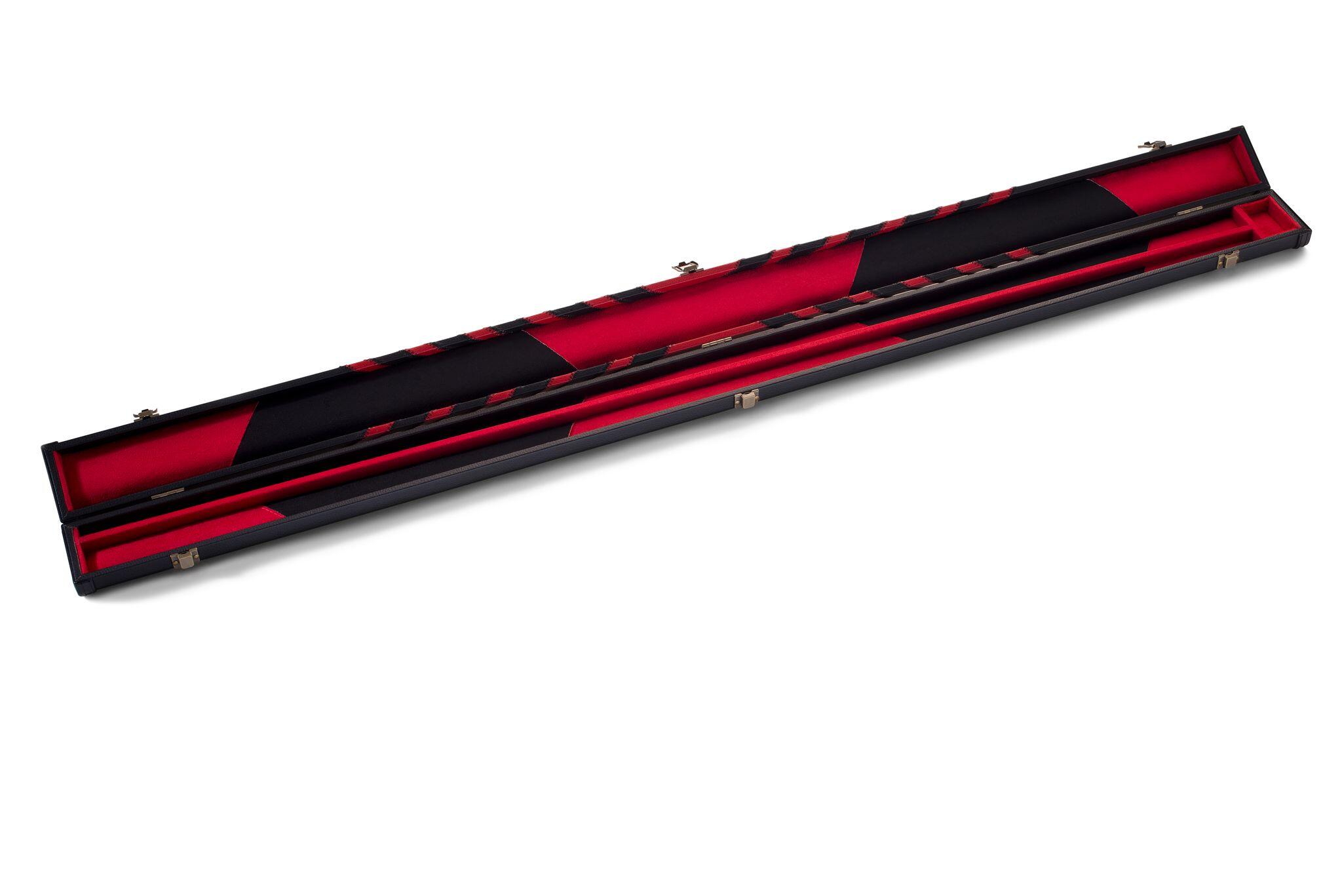 PERADON CLUBMAN BLACK & RED ARROW 3/4 SNOOKER/POOL CUE CASE 2/3