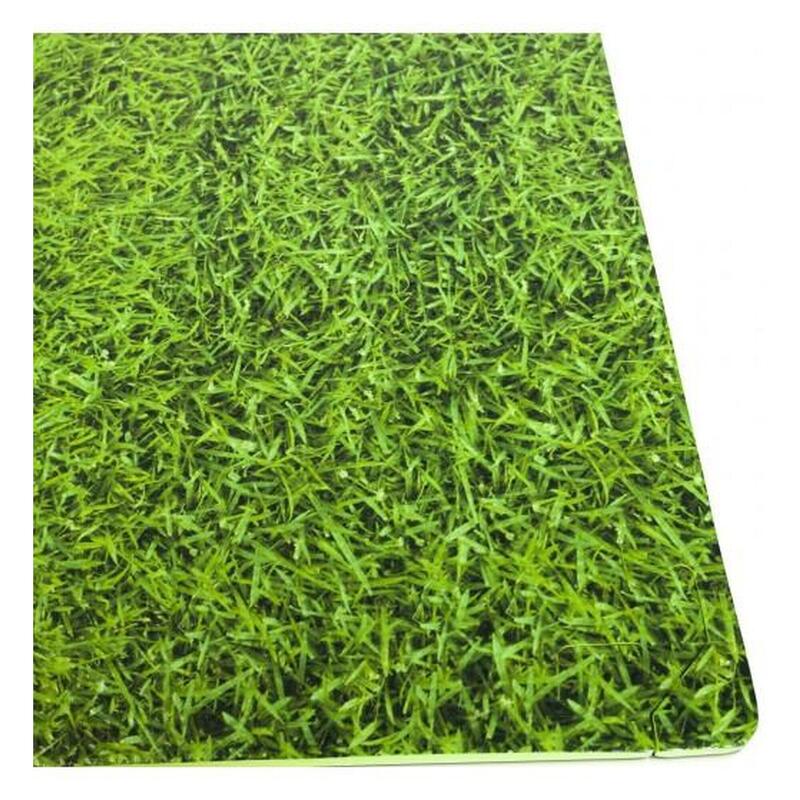 Protector de suelo antideslizante imitación hierva 9 piezas de 50x50 cm