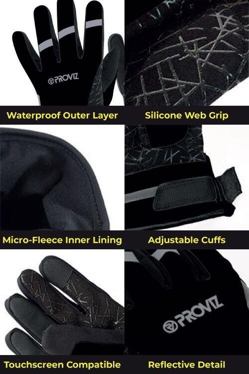 Proviz Classic Reflective Waterproof Cycling Gloves 5/7