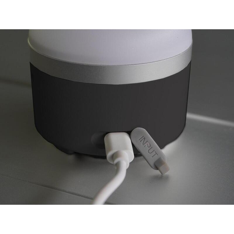 Lampe de camping LED - Tarfala - Rechargeable USB - Autonomie 110h - Noir