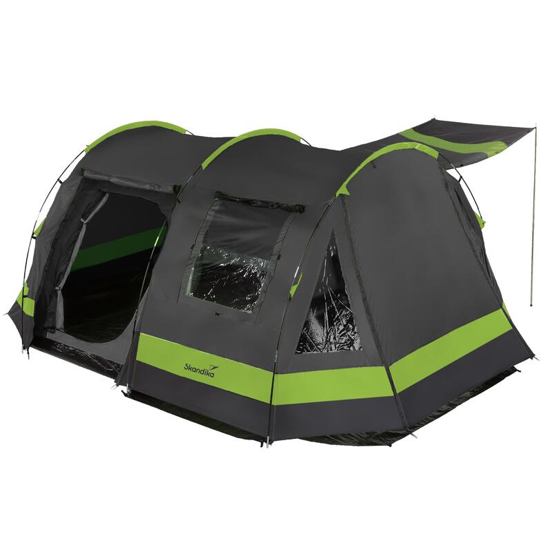 Tente tunnel Kambo 4 - Tente Camping 4 personnes - 1 cabine sombre - 3 entrées