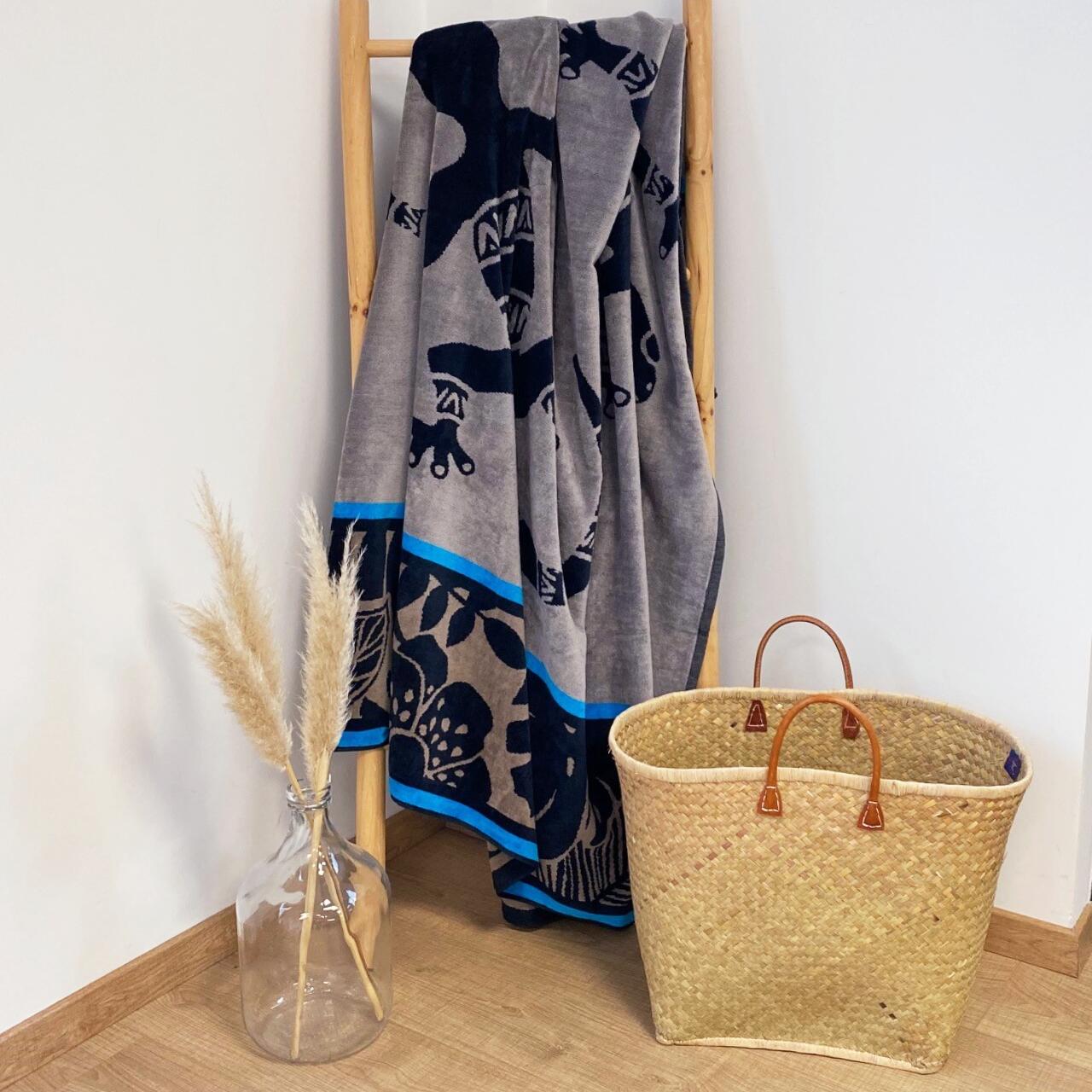 Serviette de plage XL éponge velours Jacquard - Escondido - 140x180cm - 400g/m² 2/4
