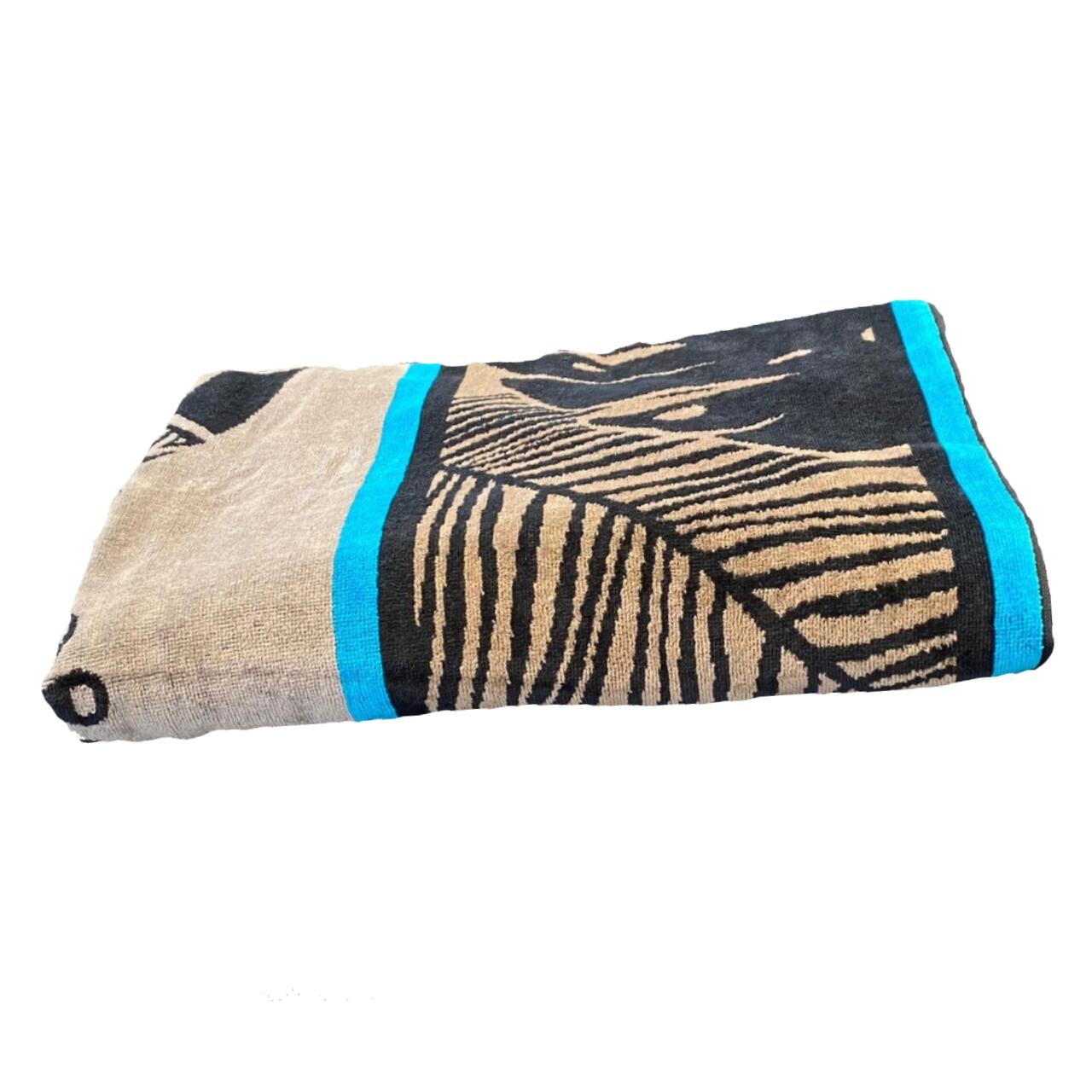 Serviette de plage XL éponge velours Jacquard - Escondido - 140x180cm - 400g/m² 3/4