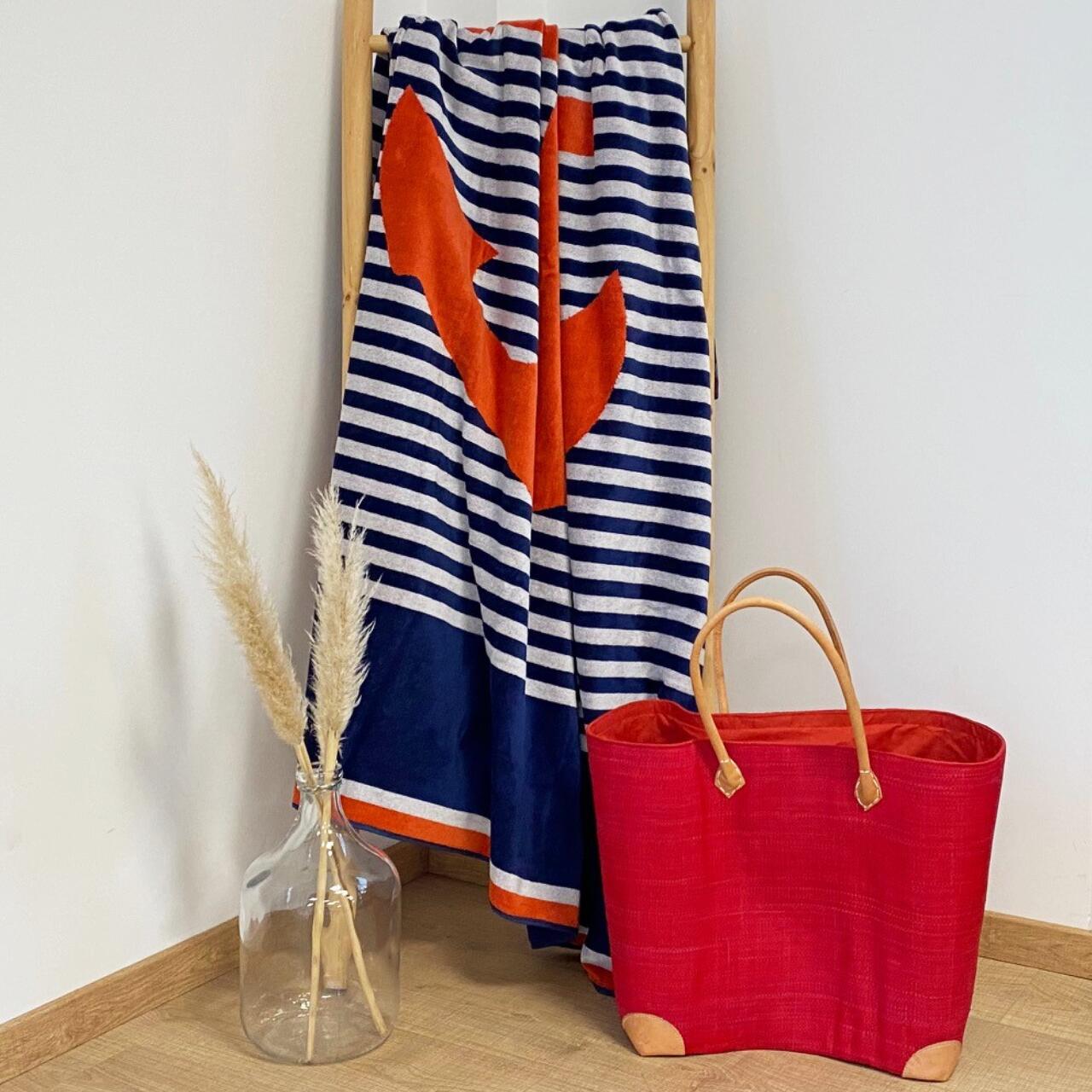 Serviette de plage XL éponge velours Jacquard - Cliffe - 140x180cm - 400g/m² 2/3