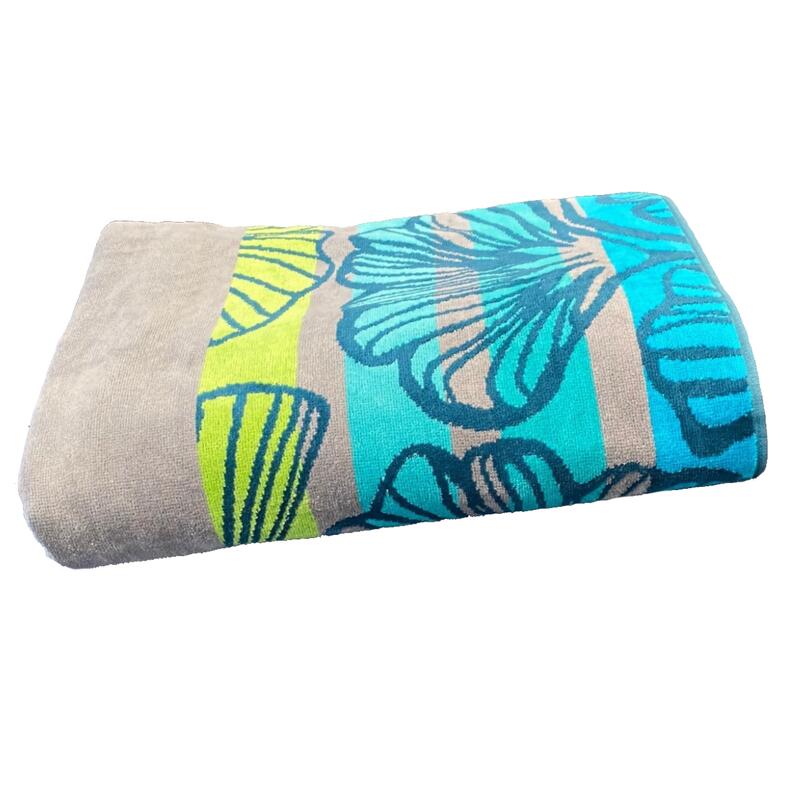 Serviette de plage éponge velours Jacquard Camada 140x180 400g/m²