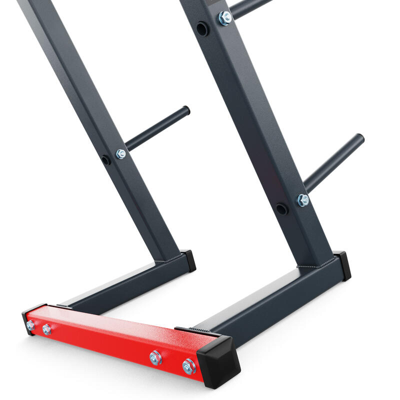 Rack de rangement I Range disques musculation avec 5 supports I Poids