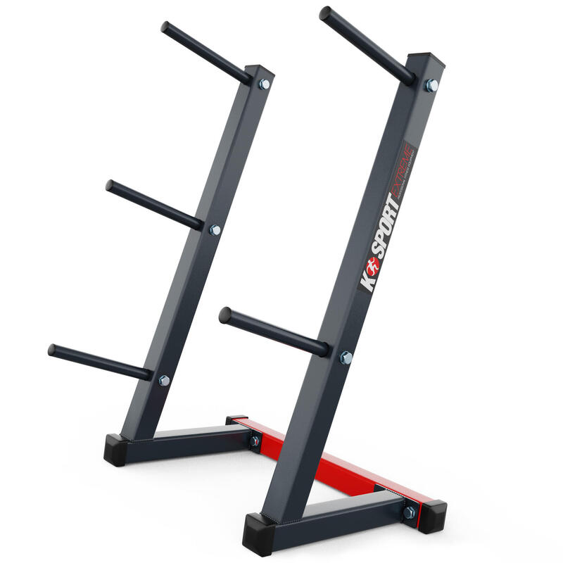 Rack de rangement I Range disques musculation avec 5 supports I Poids