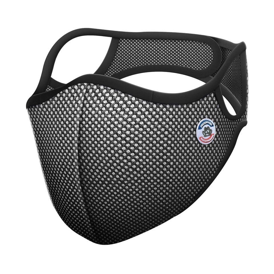 Masque antipollution vélo Frogmask noir & blanc taille XL - 1 filtre FFP2 inclus 1/7