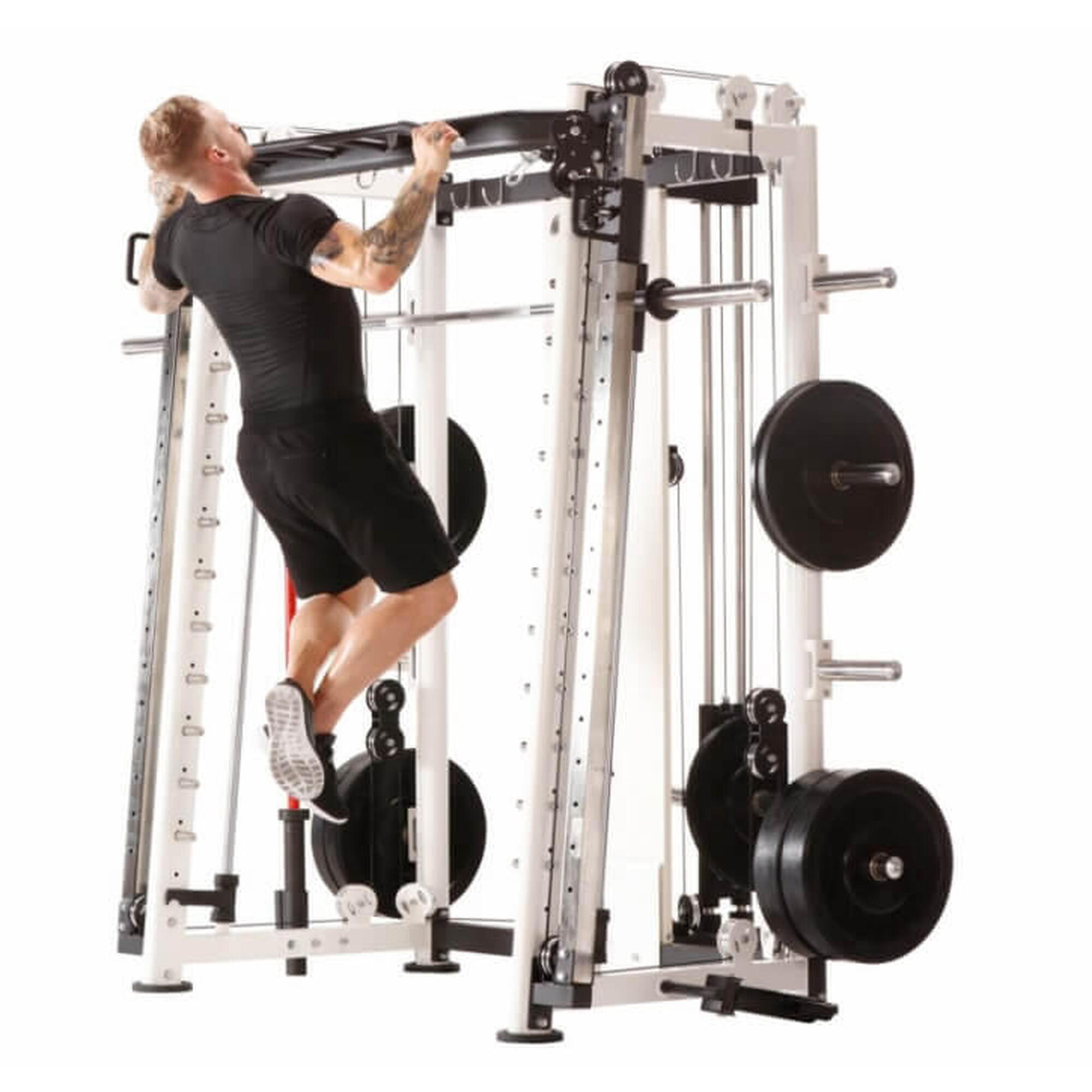 Station de musculation MAXXUS Smith Power Pro compacte noire/blanche 6/7