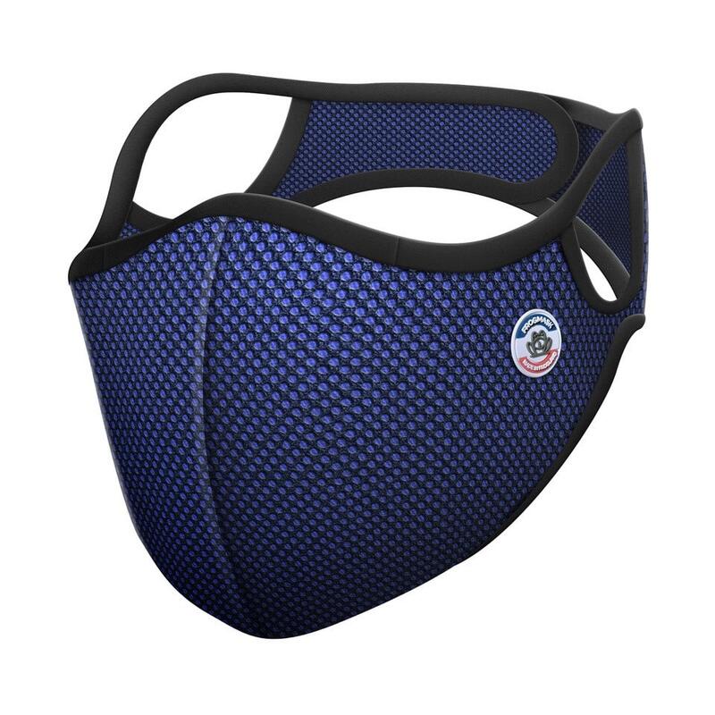 Masque antipollution vélo Frogmask bleu taille XL - 1 filtre FFP2 inclus