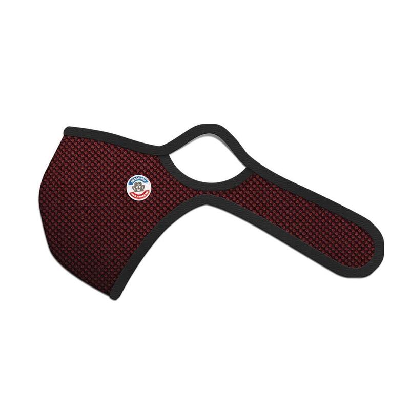 Masque antipollution vélo Frogmask bordeaux Taille XL - 1 filtre FFP2 inclus
