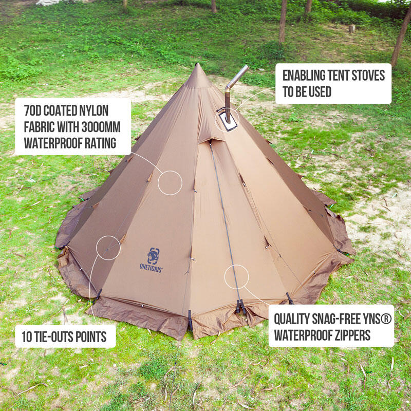 Rock Fortress Hot Tent (2-4 Person) - BROWN