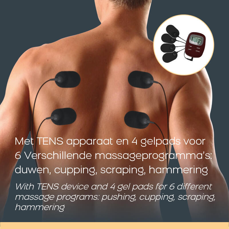 Massage apparaat met Voetreflex Technologie EMS, incl Pads en Gloves