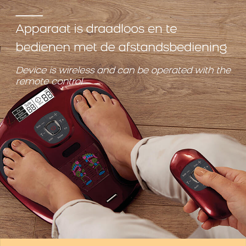Massage apparaat met Voetreflex Technologie EMS, incl Pads en Gloves