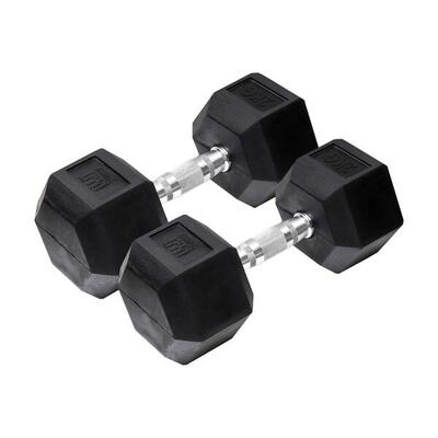 Orange gym hex dumbbell set van 2 x 2kg