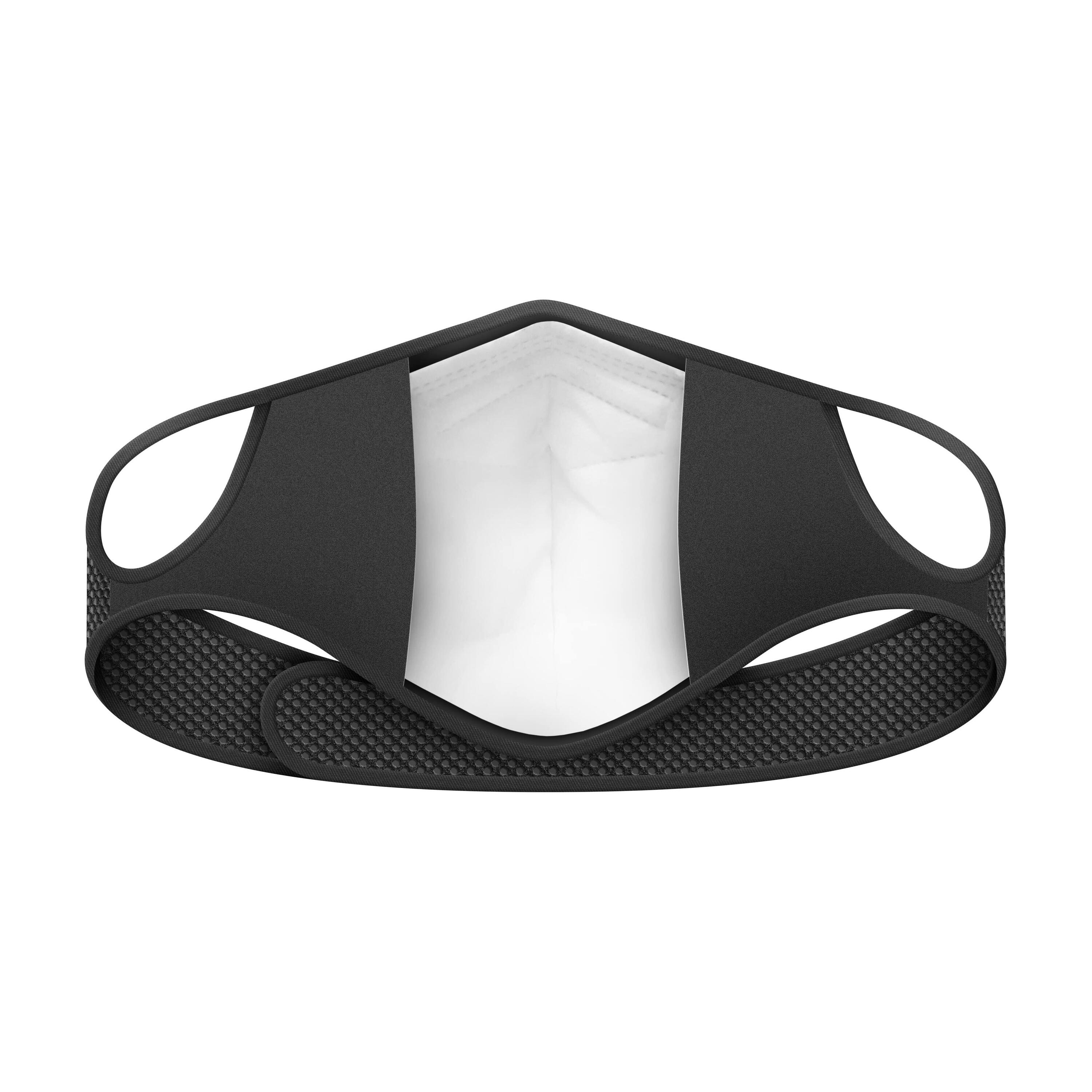 Masque antipollution vélo Frogmask noir taille L - 1 filtre FFP2 inclus 3/7
