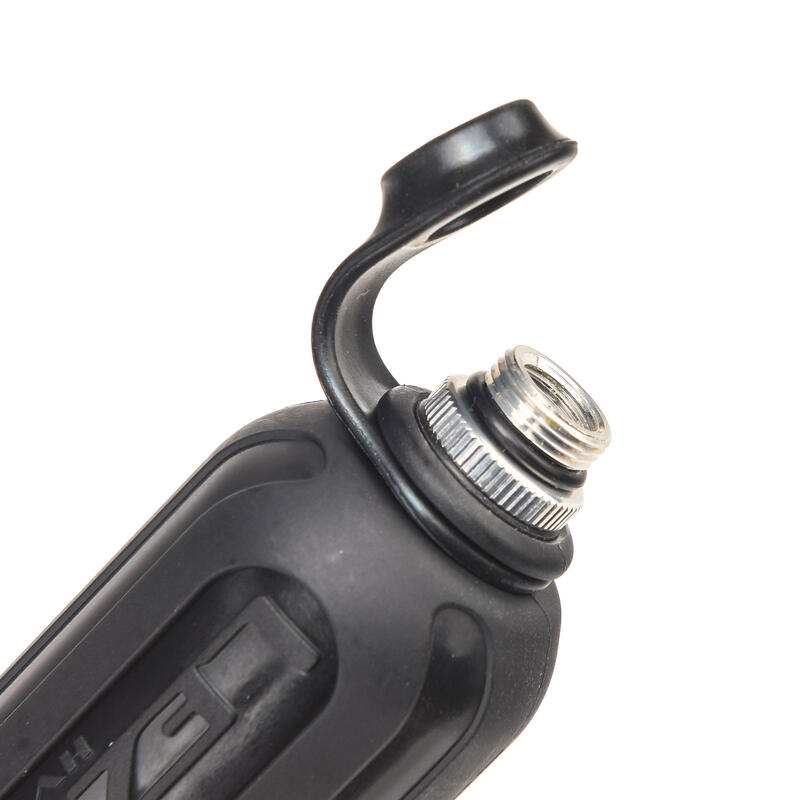 Mini Pompe à Vélo Lezyne HV Drive - Noir Satiné - Pour Presta Et Schrader - Flexible Inclus - Montage Sur Cadre