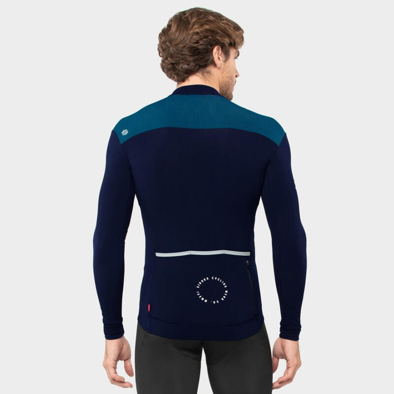 Maglia da ciclismo termica da uomo M4 Cubilla SIROKO Blu Navy