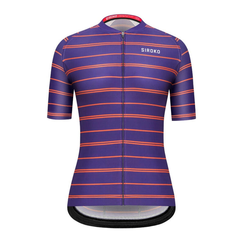 Maillot manches courtes Cyclisme SIROKO M2 Elba Prune Femme