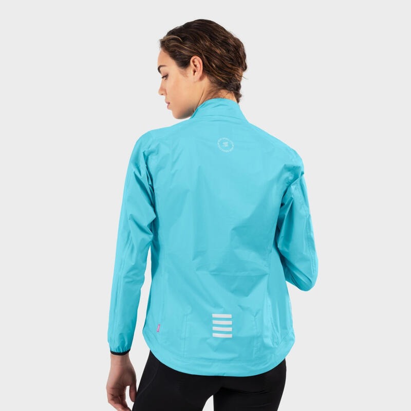 Damen Radsport fahrradregenjacke für J2 Blockhaus SIROKO Cyan