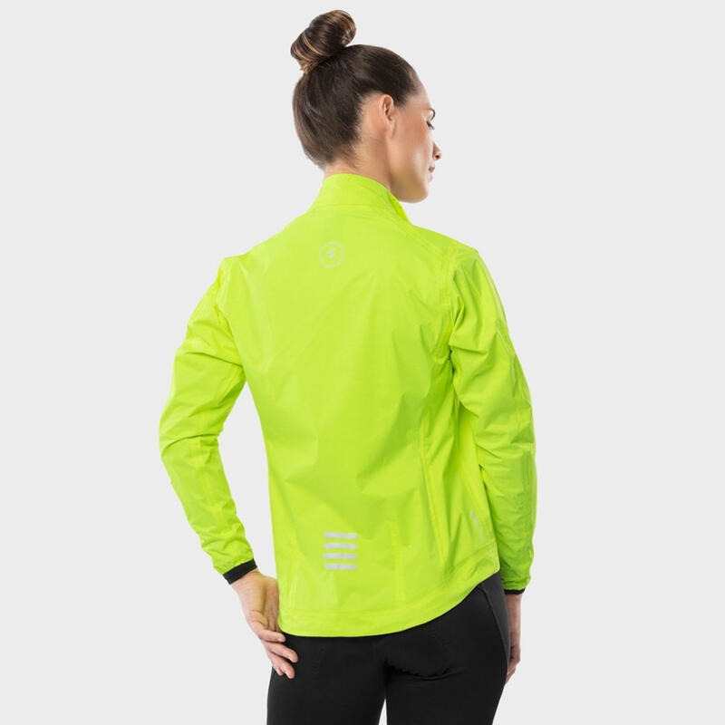 Chaquetas de lluvia ciclismo mujer J2 Turini SIROKO Amarillo Neón