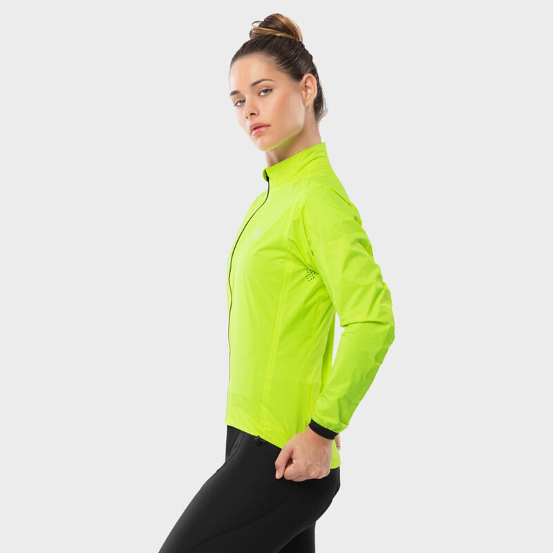 Chaquetas de lluvia ciclismo mujer J2 Turini SIROKO Amarillo Neón