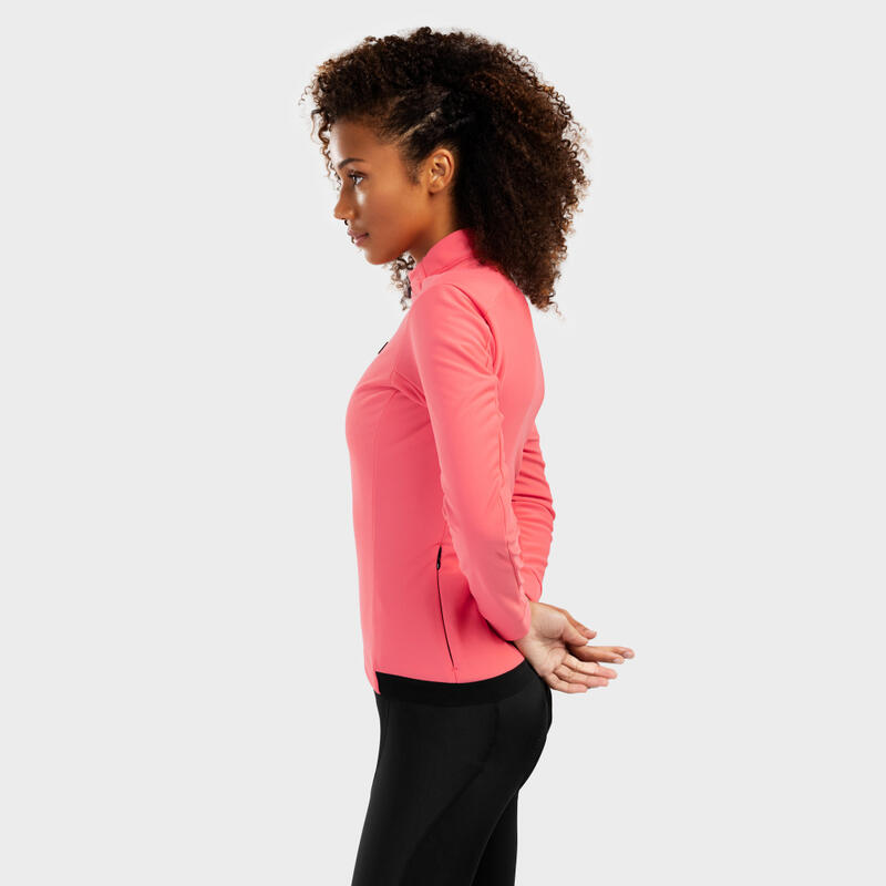 Veste softshell Cyclisme SIROKO J1 Breakaway Corail Brillant Femme