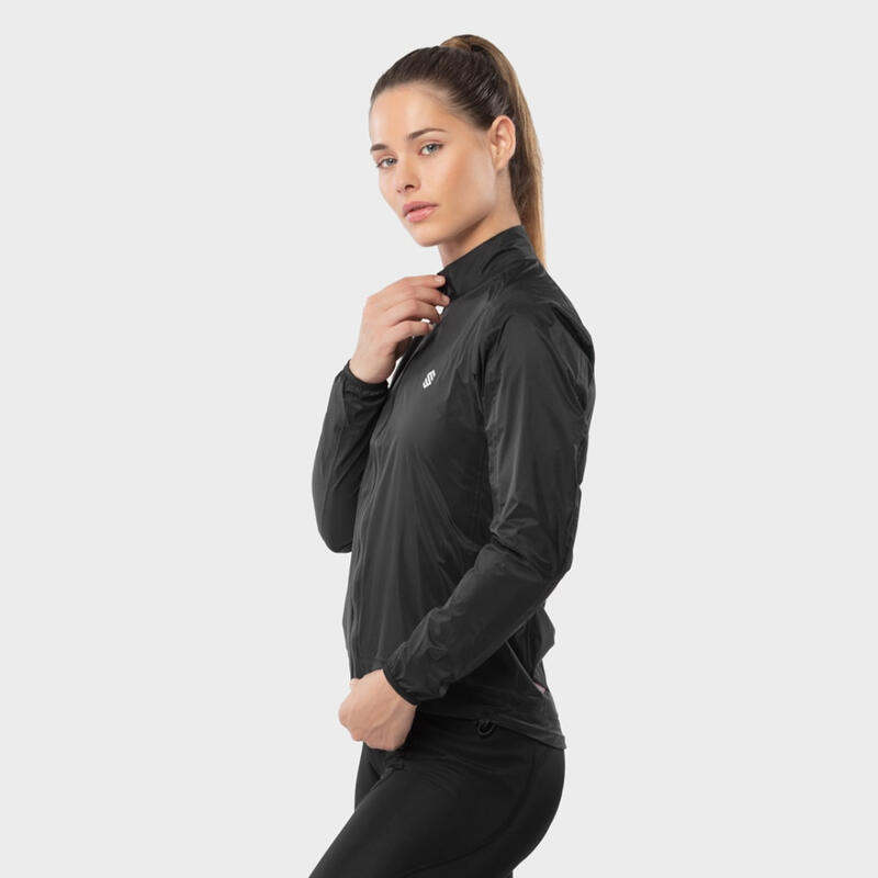 Veste de pluie vélo femme Cyclisme J2 Troumouse Noir