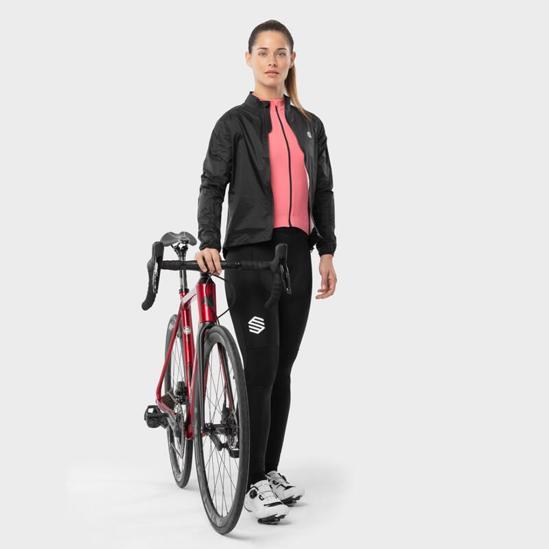 Veste de pluie vélo femme Cyclisme J2 Troumouse Noir