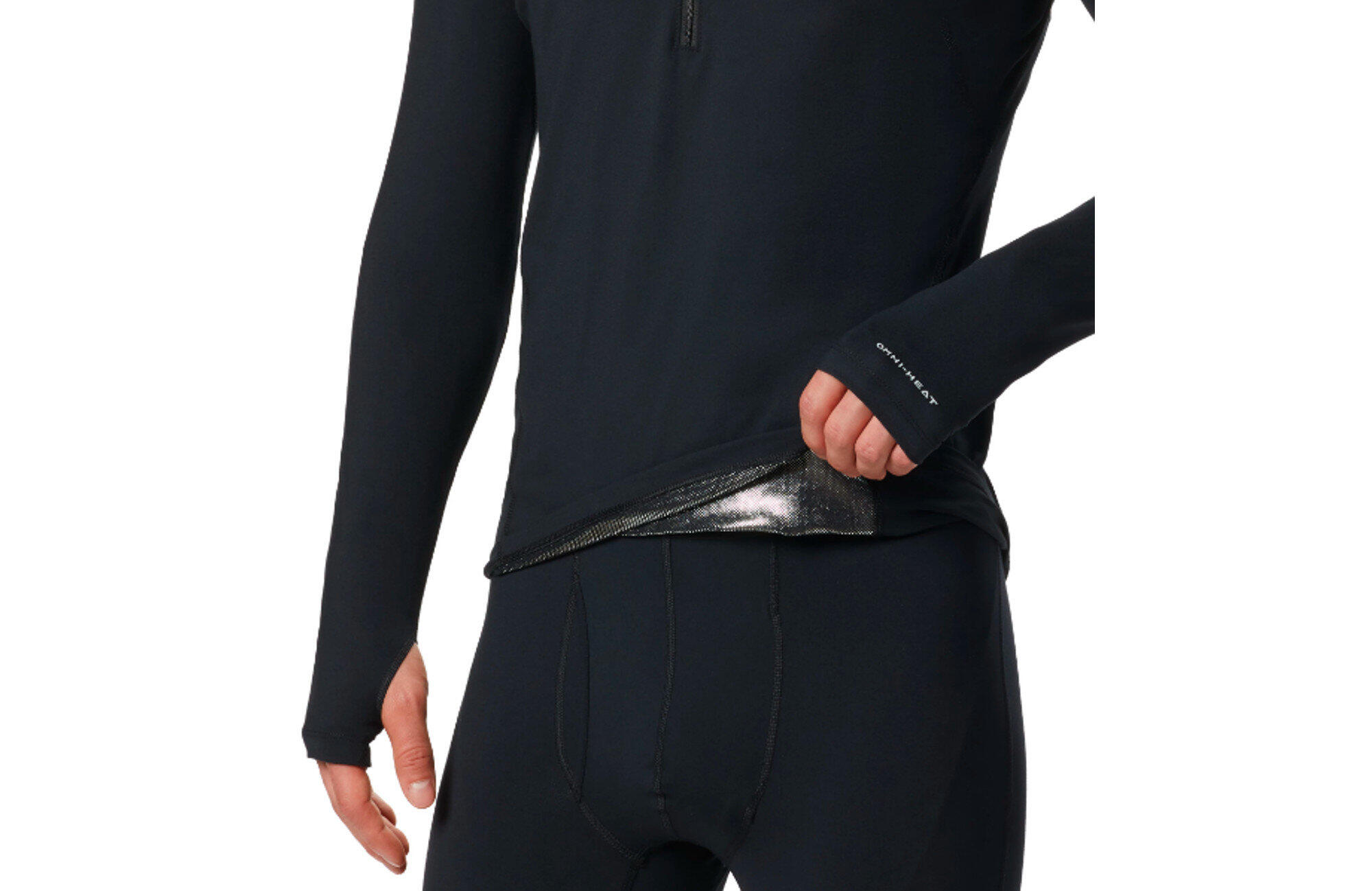 T-shirt Columbia Midweight stretch de manga comprida para homem em preto 3/7