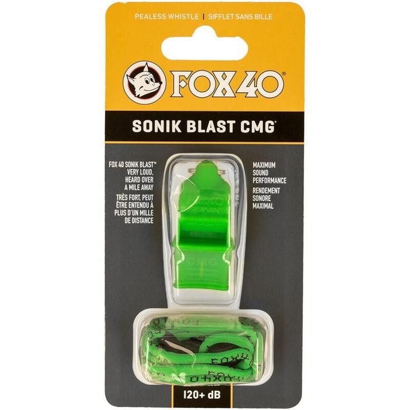 silbato fox 40 mini con collarin verde - lejopi