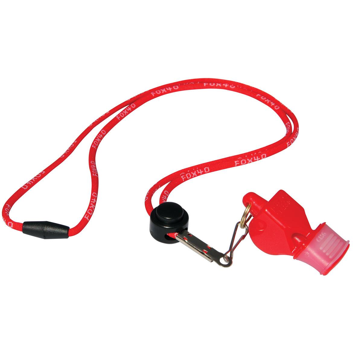 Cao Fischietto Da Campeggio Con Cordino E Moschettone – Rosso – 5x1,8 Cm – Con Sfera In Sughero Antigelo - 5