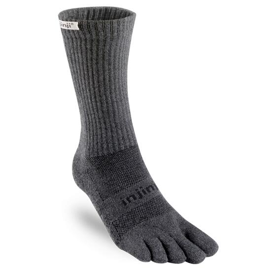 INJINJI Injinji Men's Mid-Weight Trail Run Crew Length Seamless Toe Socks