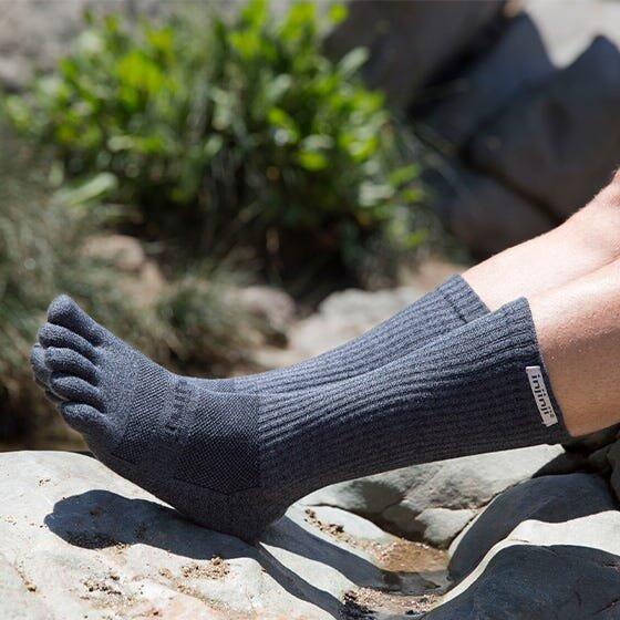 Calcetines Injinji Trail Midweight Crew running Gris Injinji 3/5