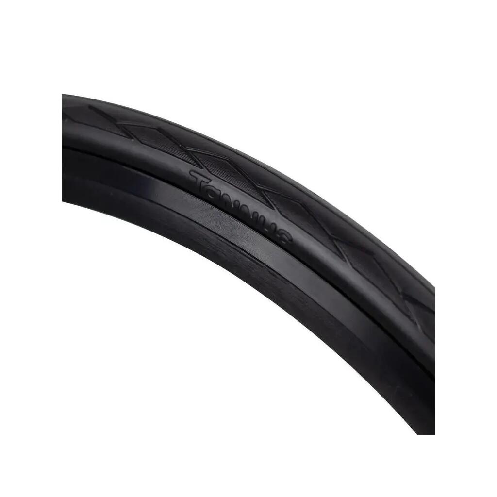 Tannus Aither II Semi Slick City Bike Tyre, Midnight Black - 700c x 28