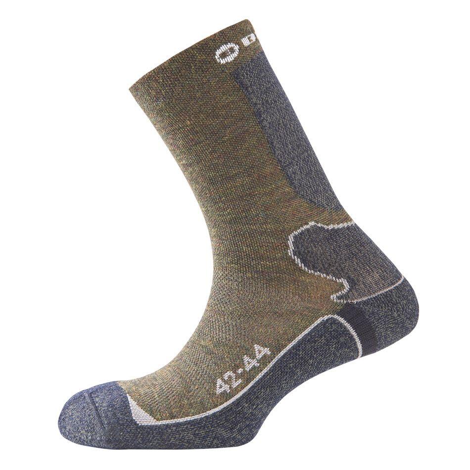 Par de calcetines  Bergara de lana y seda para cazar 39/41 verde y gris 2/4