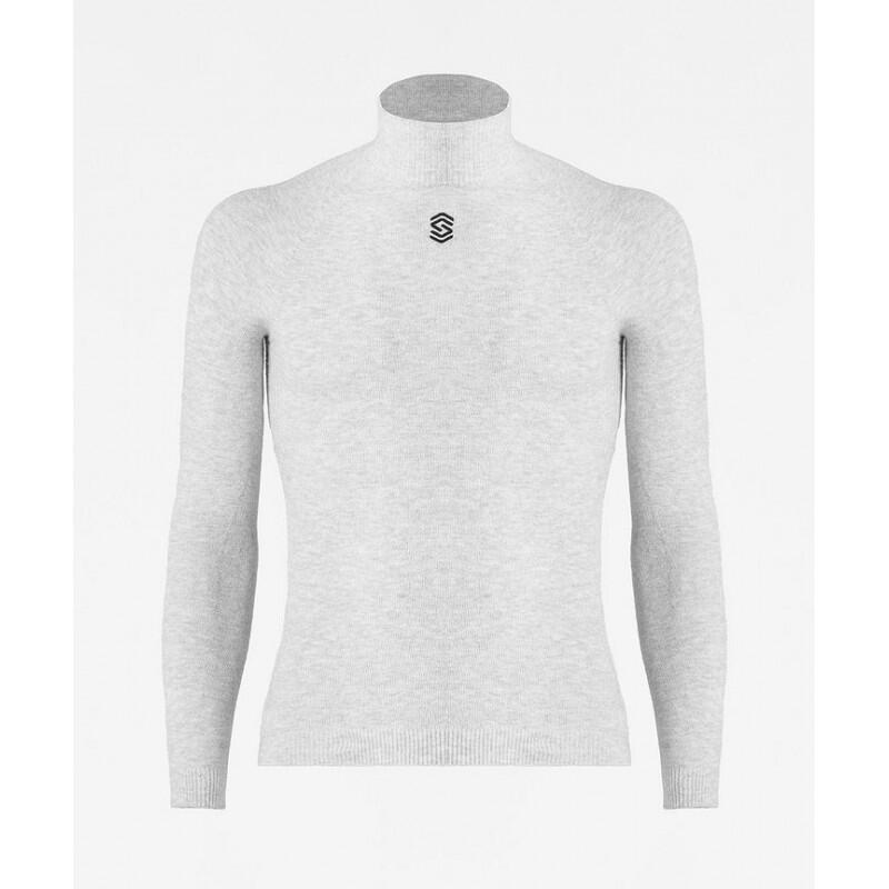 Camiseta térmica larga cuello alto Silverskin Unise BLANCA "X-WARM"