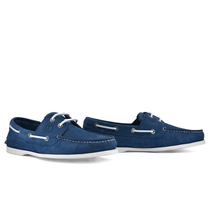 Zapatos Náuticos Seajure Hombre Azul Cuero Nobuck